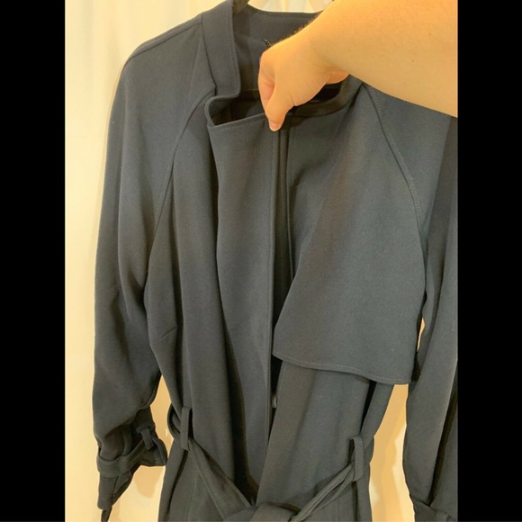 NEW Rachel Rachel Roy Luxe Crepe Trench Coat in Navy [PLUS SZ 2X‎ ] - Picture 4 of 8